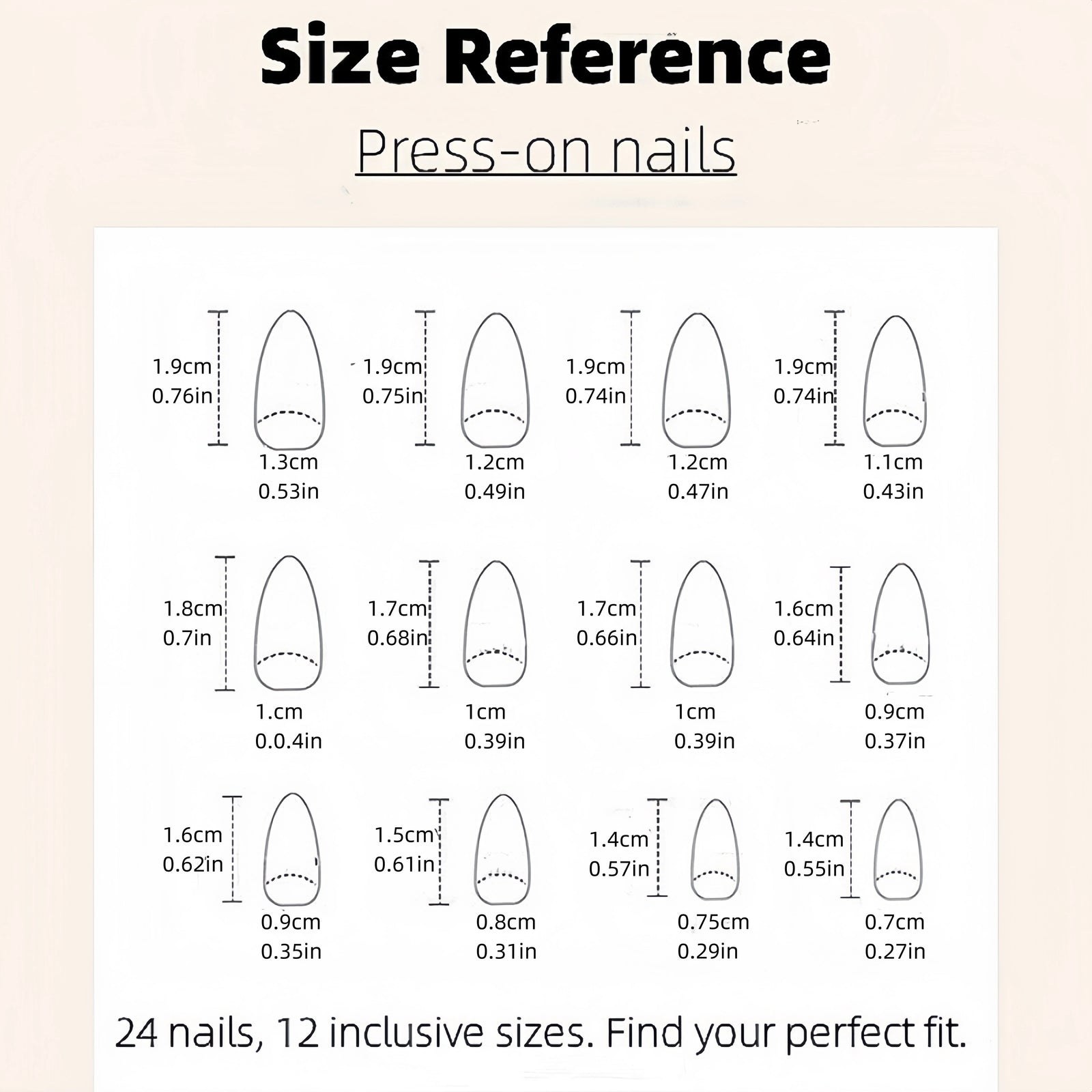 24-Piece Medium Almond Press-On Nails - French Floral & Gold Starfish | OEM Wholesale