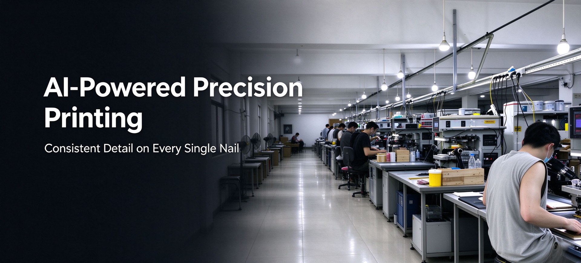 AI digital printing production line for press-on nails